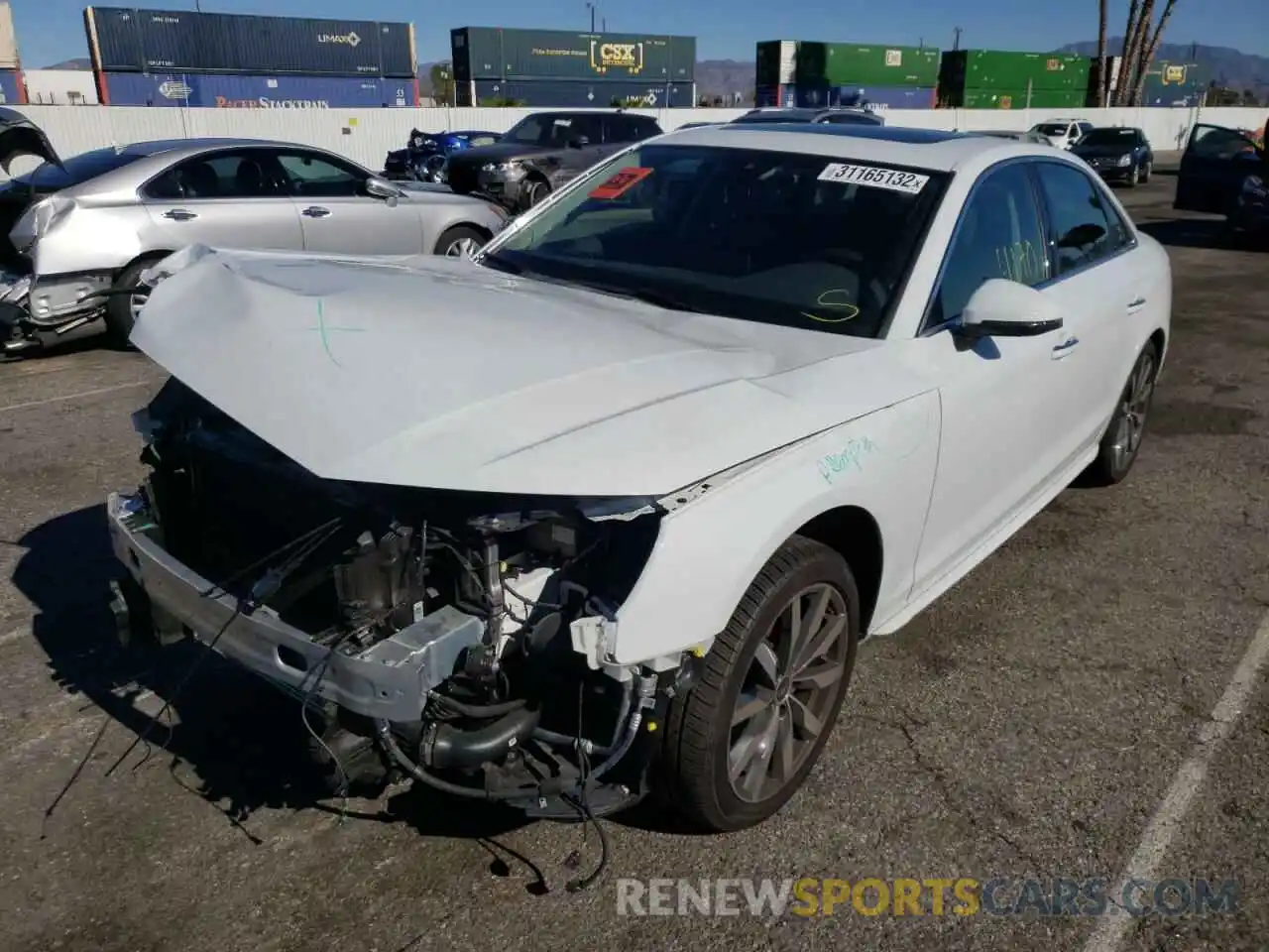 2 Photograph of a damaged car WAUBBAF46MA041054 AUDI A4 2021