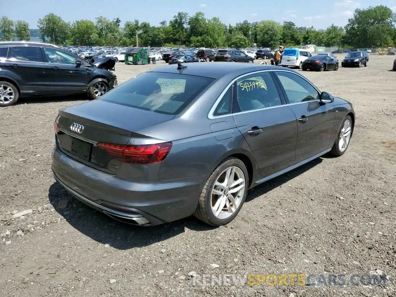 4 Фотография поврежденного автомобиля WAUDAAF41MA029731 AUDI A4 2021