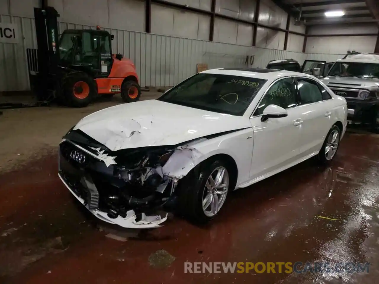 2 Photograph of a damaged car WAUDAAF48MA029337 AUDI A4 2021