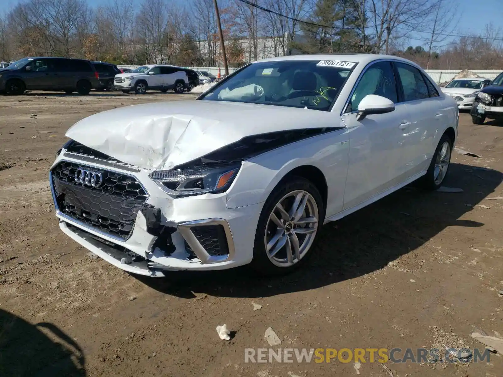 2 Photograph of a damaged car WAUDAAF49MN007498 AUDI A4 2021