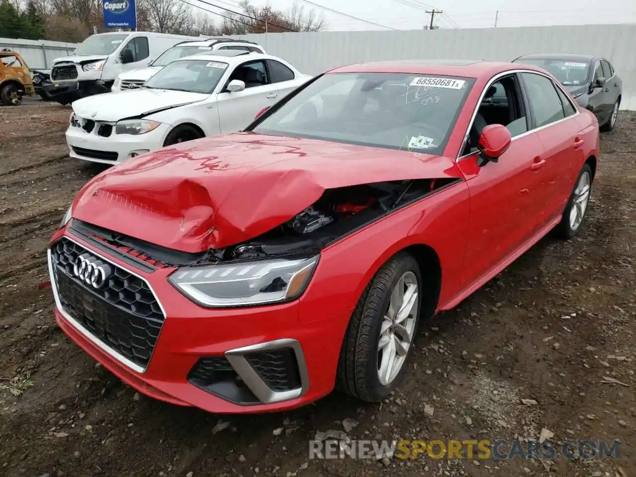 2 Photograph of a damaged car WAUEAAF41MA069652 AUDI A4 2021