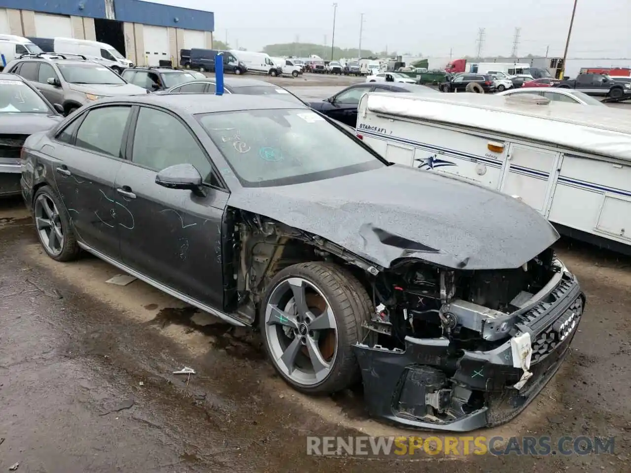 1 Photograph of a damaged car WAUEAAF41MN010349 AUDI A4 2021