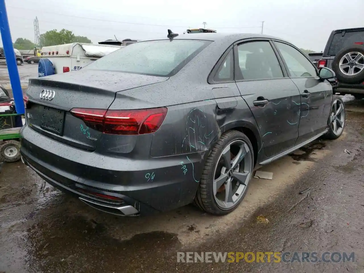 4 Фотография поврежденного автомобиля WAUEAAF41MN010349 AUDI A4 2021