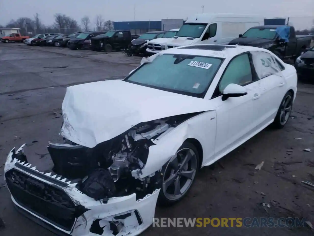 2 Photograph of a damaged car WAUEAAF45MN010368 AUDI A4 2021