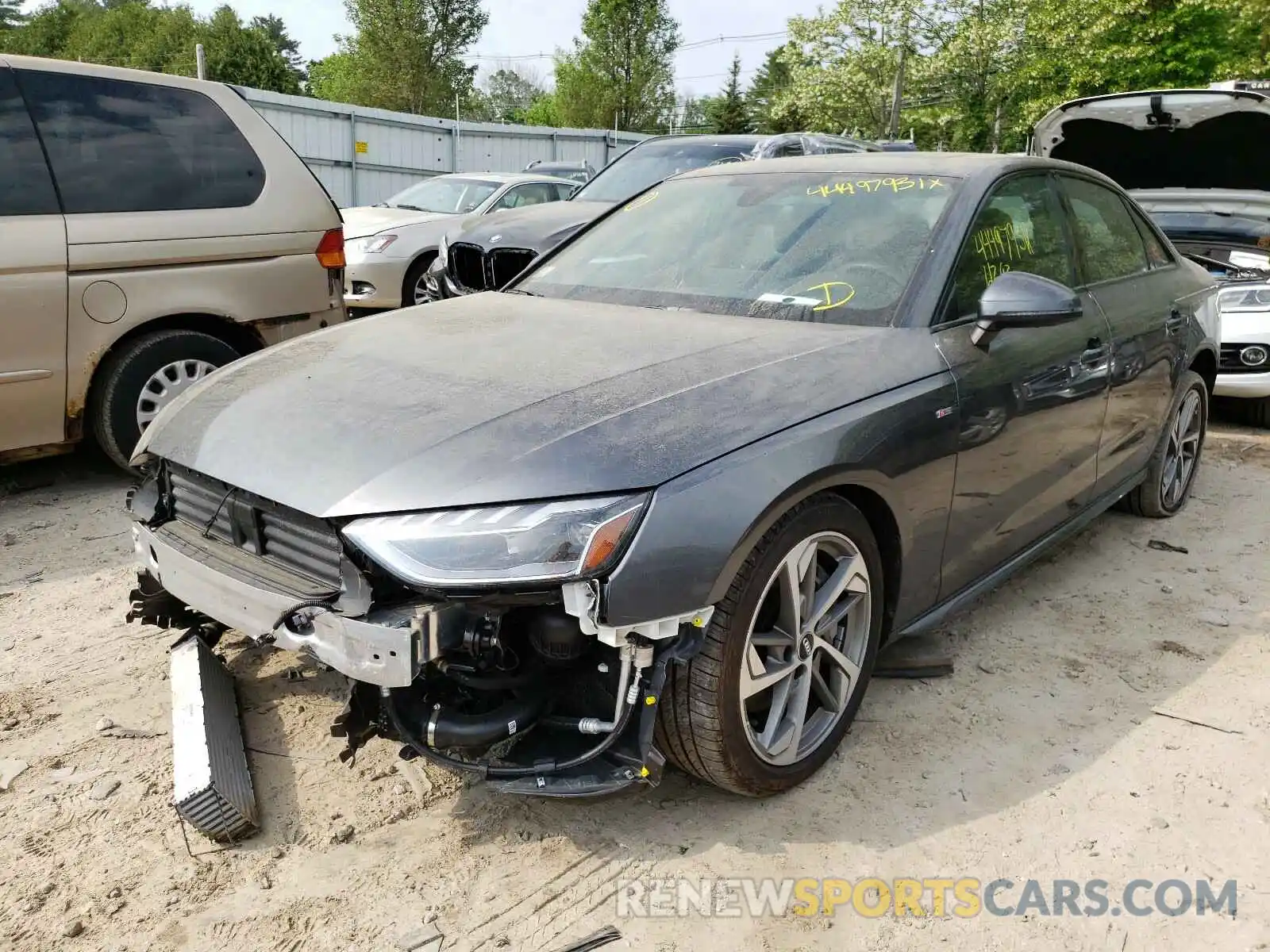 2 Photograph of a damaged car WAUEAAF48MA020528 AUDI A4 2021