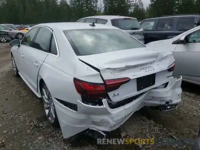 3 Photograph of a damaged car WAUEAAF49MN008493 AUDI A4 2021