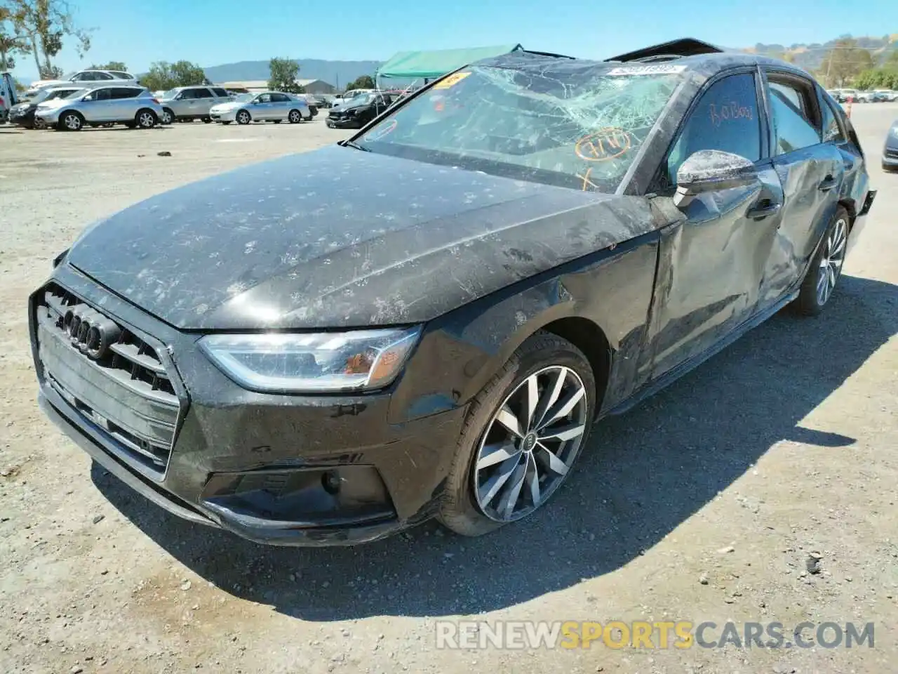 2 Photograph of a damaged car WAUBBAF42NN008319 AUDI A4 2022