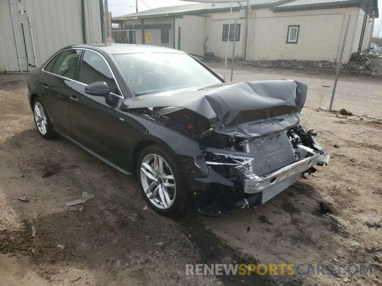 1 Photograph of a damaged car WAUDAAF44NN004848 AUDI A4 2022