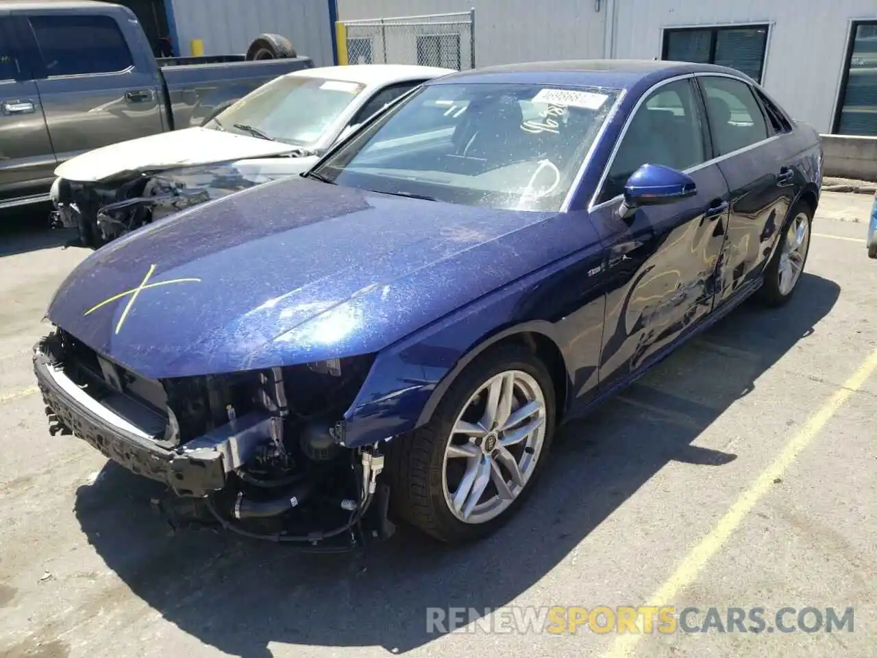 2 Photograph of a damaged car WAUEAAF40NN004382 AUDI A4 2022