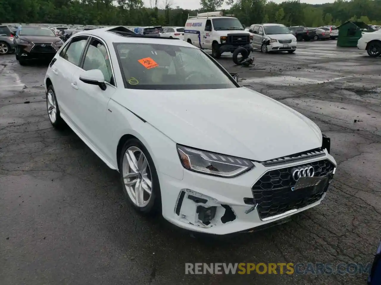 1 Photograph of a damaged car WAUEAAF41NN013530 AUDI A4 2022