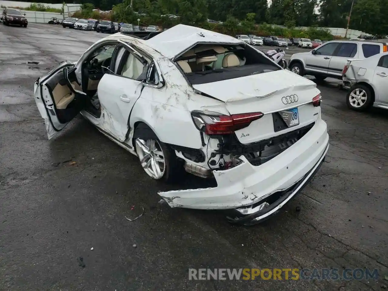 3 Photograph of a damaged car WAUEAAF41NN013530 AUDI A4 2022