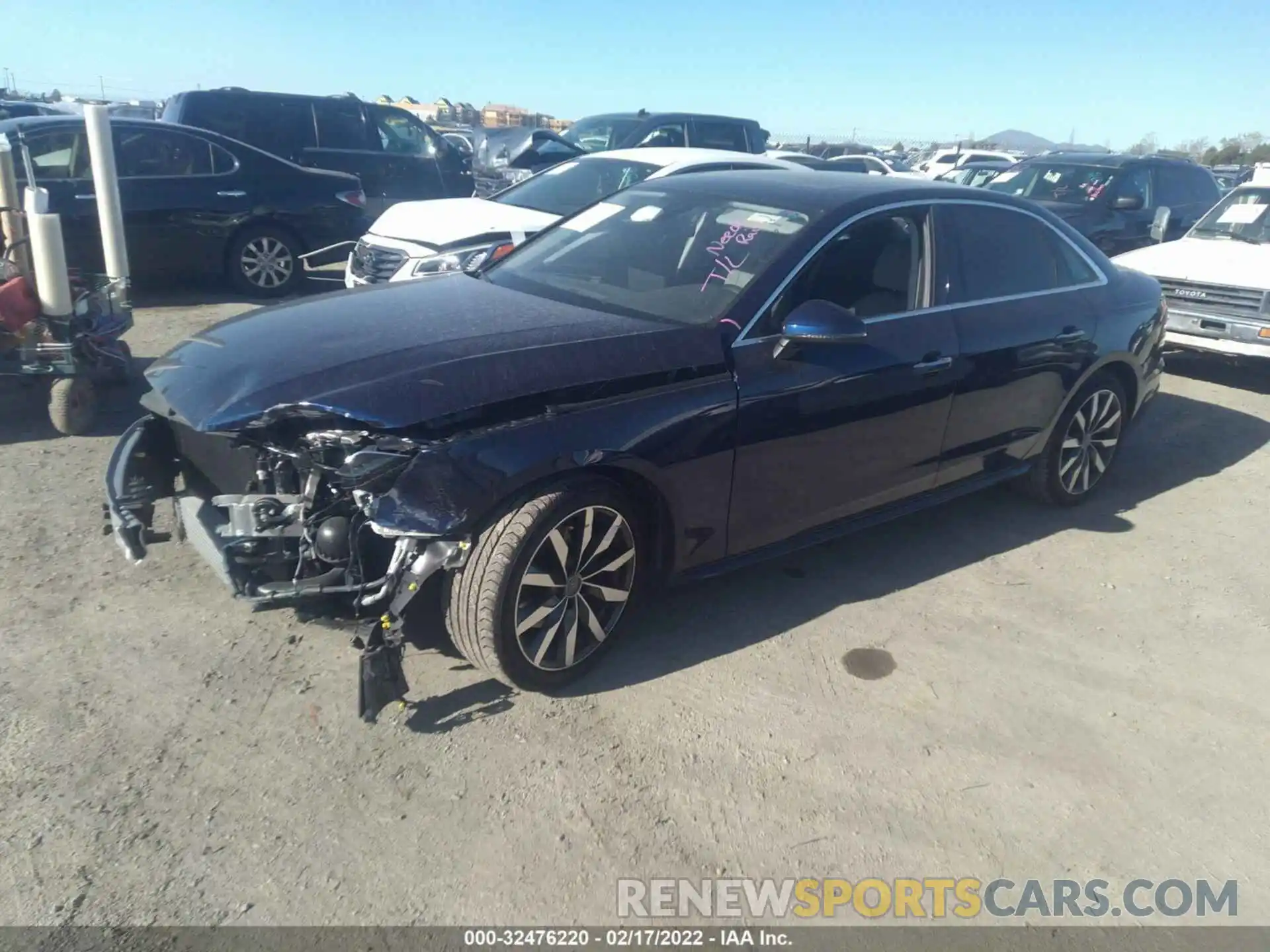 2 Photograph of a damaged car WAUABAF41MA015599 AUDI A4 SEDAN 2021