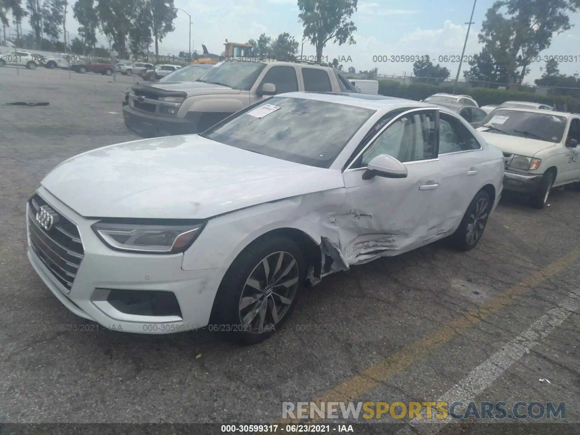 2 Photograph of a damaged car WAUABAF41MA015912 AUDI A4 SEDAN 2021