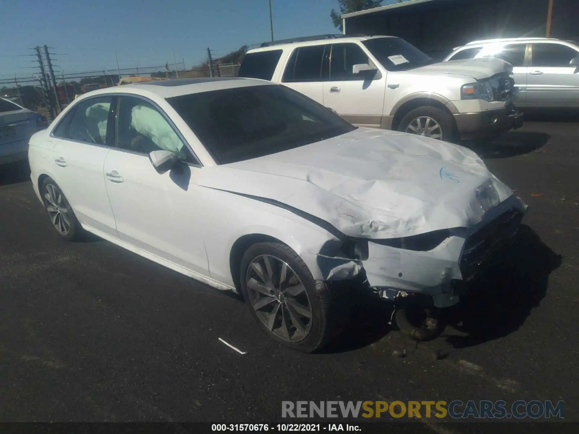 1 Photograph of a damaged car WAUABAF41MA024108 AUDI A4 SEDAN 2021