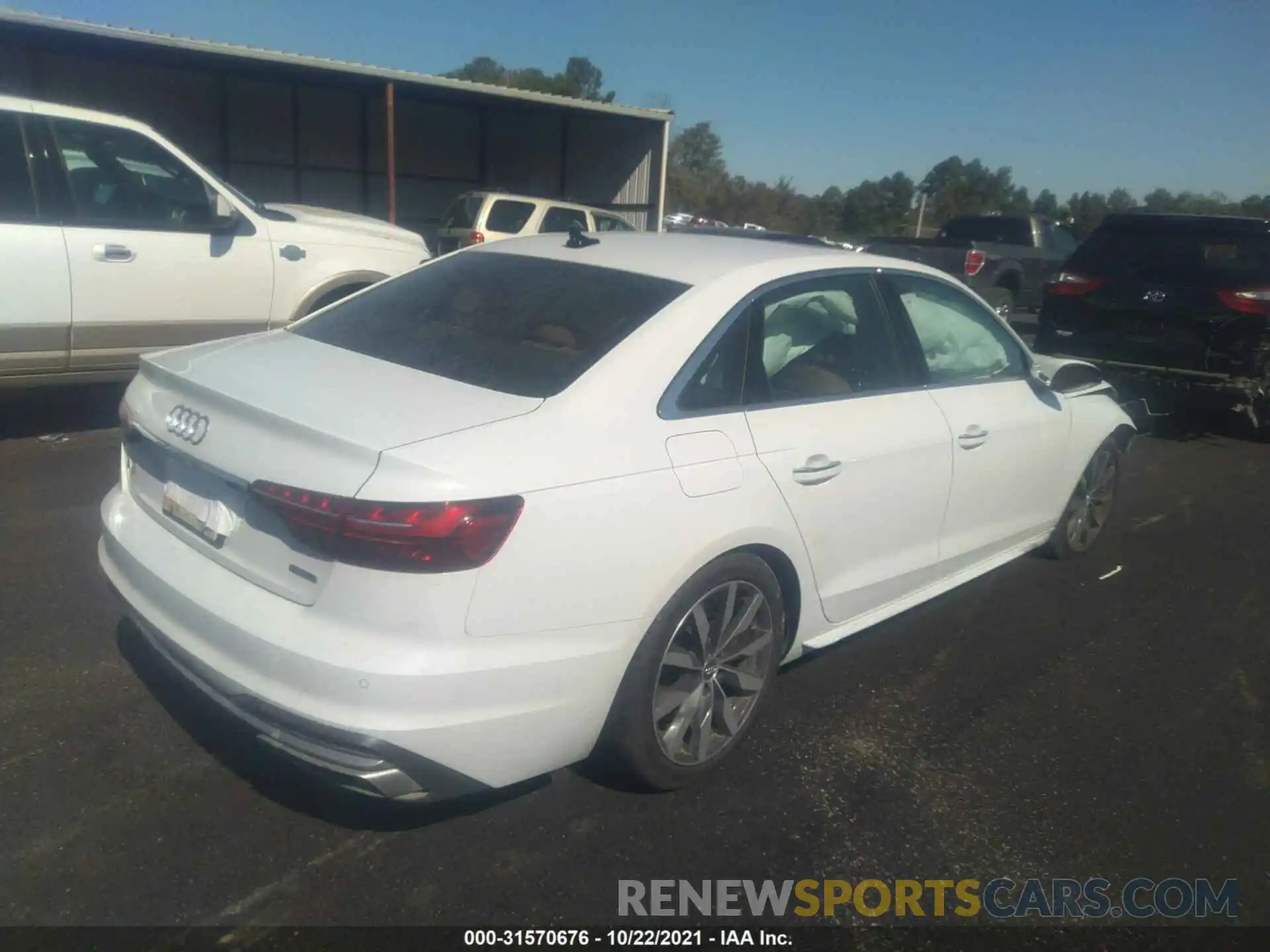 4 Photograph of a damaged car WAUABAF41MA024108 AUDI A4 SEDAN 2021