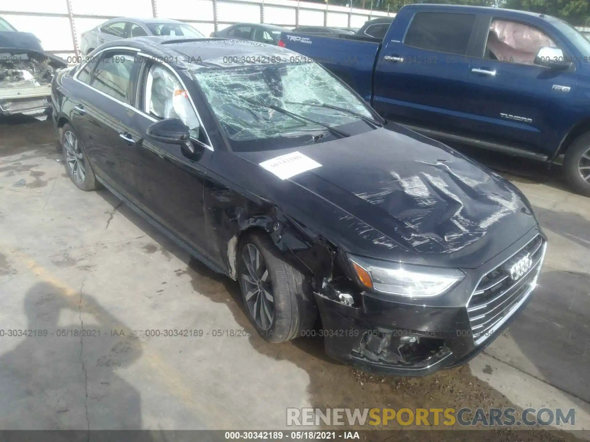 1 Photograph of a damaged car WAUABAF43MN007027 AUDI A4 SEDAN 2021