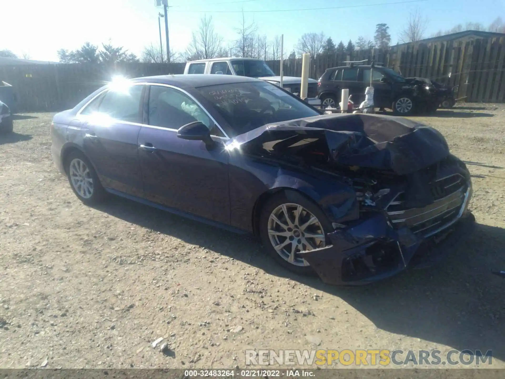 1 Photograph of a damaged car WAUABAF44MA087400 AUDI A4 SEDAN 2021