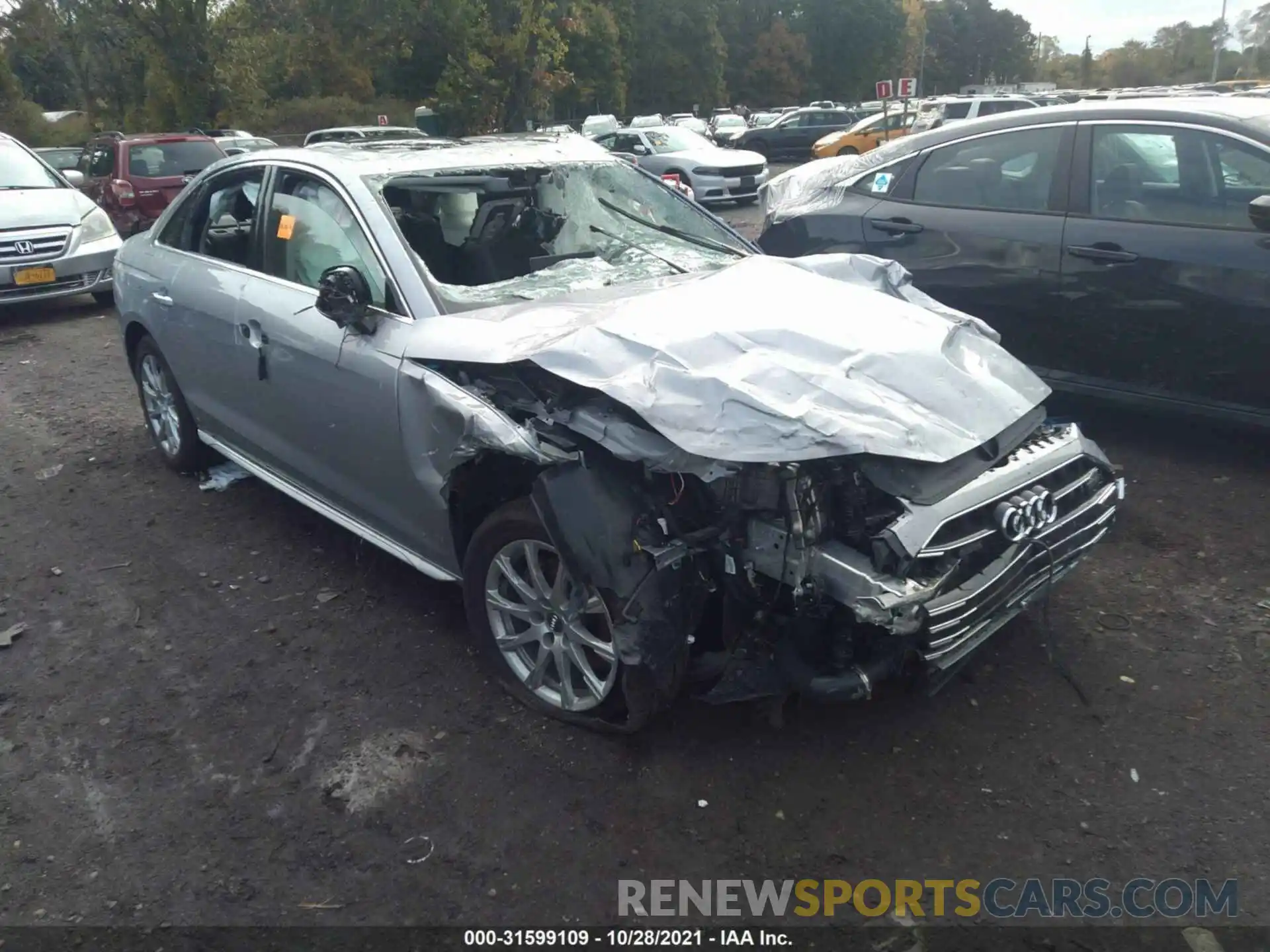 1 Photograph of a damaged car WAUABAF45MN004596 AUDI A4 SEDAN 2021