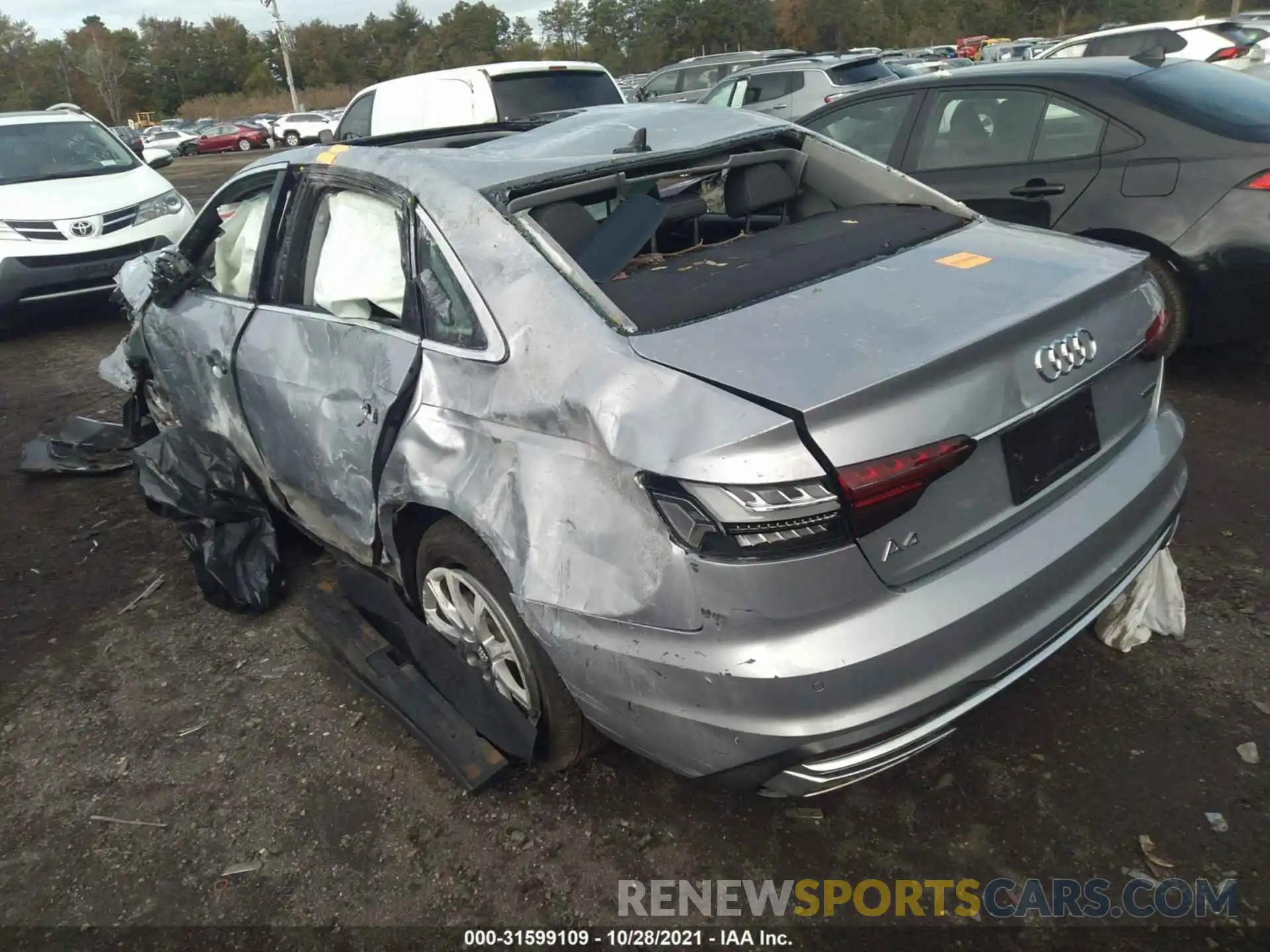 3 Photograph of a damaged car WAUABAF45MN004596 AUDI A4 SEDAN 2021