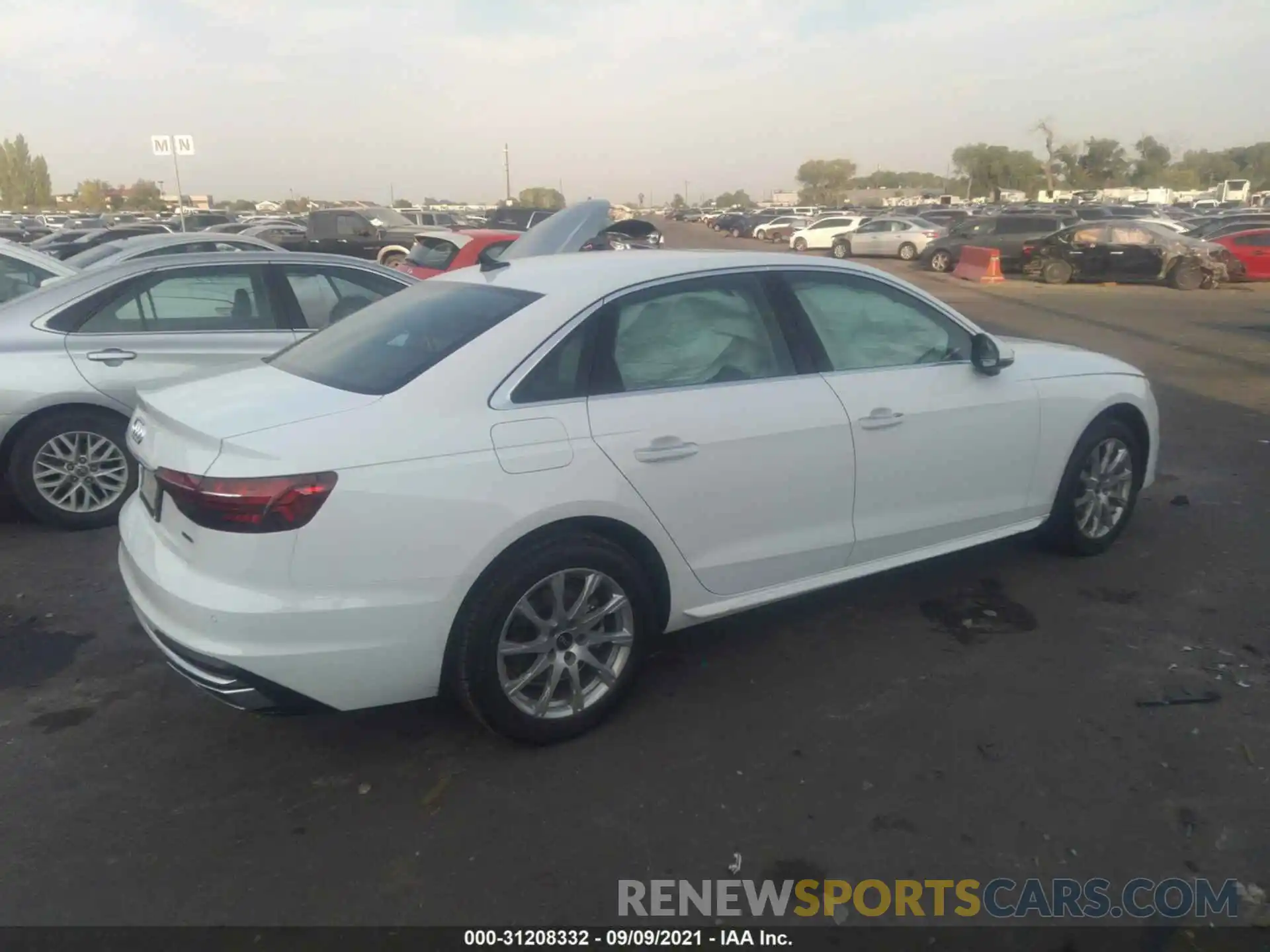 4 Photograph of a damaged car WAUABAF47MN015230 AUDI A4 SEDAN 2021