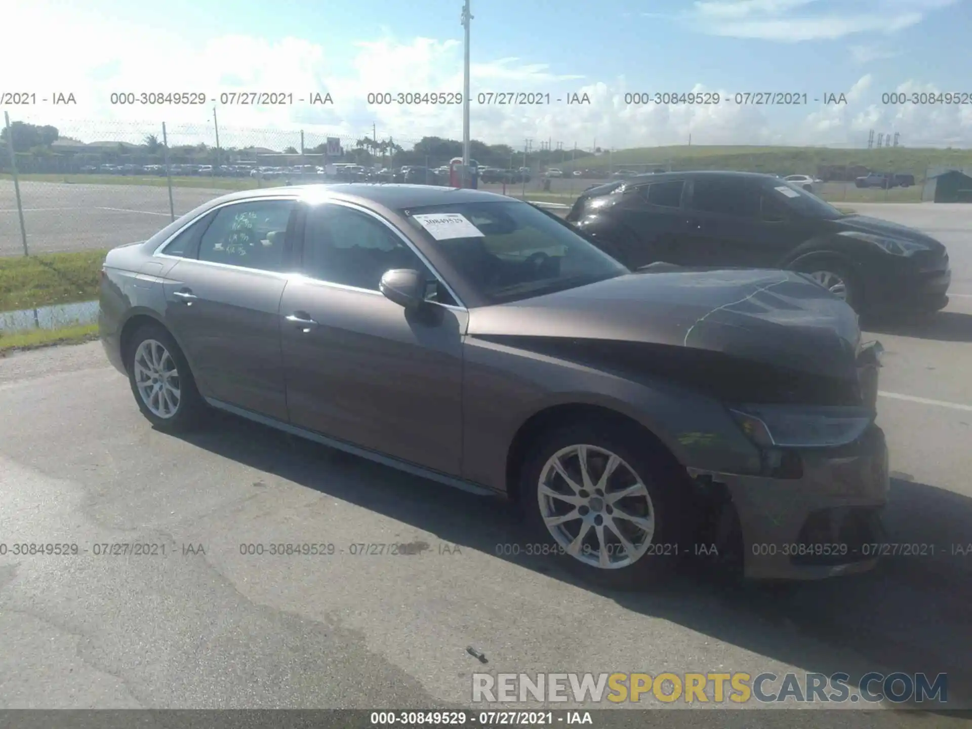 1 Photograph of a damaged car WAUABAF48MN001708 AUDI A4 SEDAN 2021