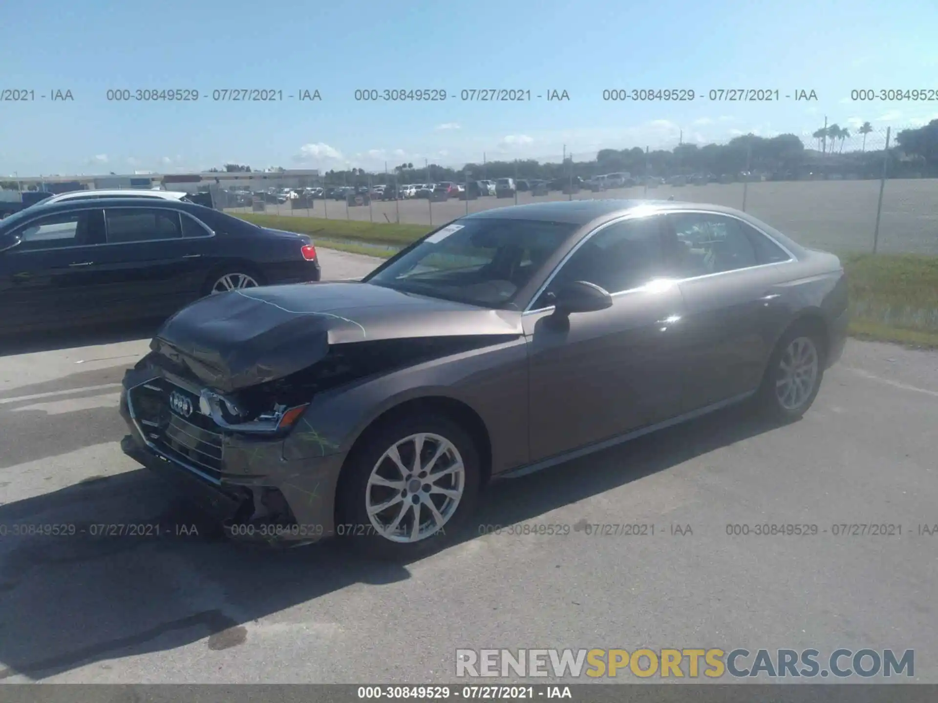 2 Photograph of a damaged car WAUABAF48MN001708 AUDI A4 SEDAN 2021