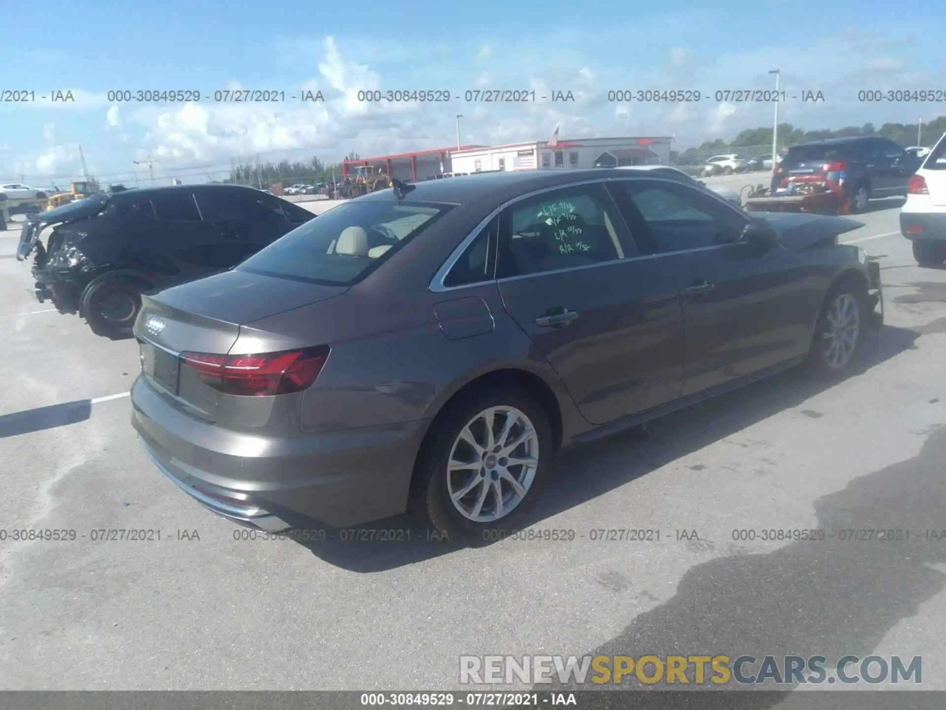 4 Photograph of a damaged car WAUABAF48MN001708 AUDI A4 SEDAN 2021