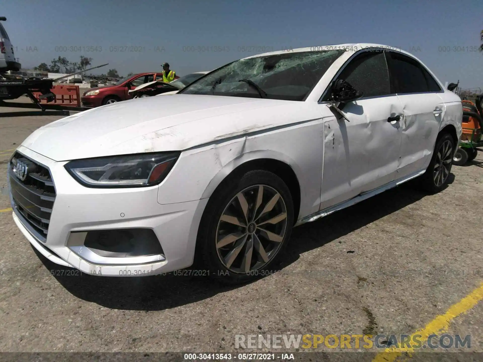 2 Photograph of a damaged car WAUABAF4XMA052697 AUDI A4 SEDAN 2021