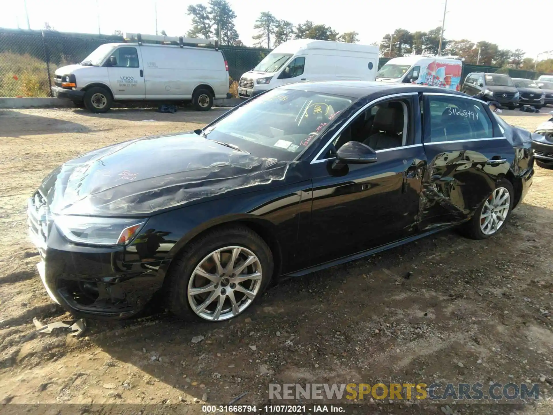 2 Photograph of a damaged car WAUABAF4XMN009857 AUDI A4 SEDAN 2021