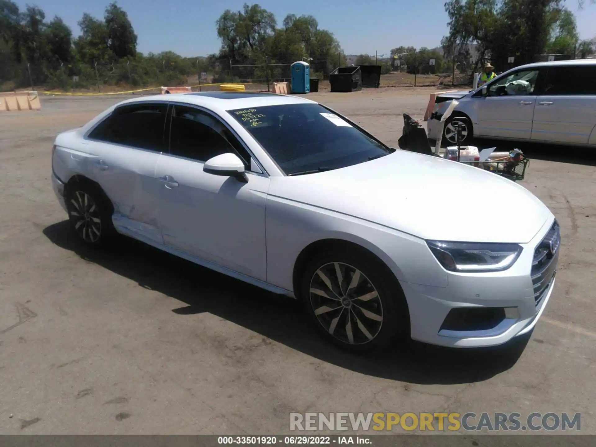 1 Photograph of a damaged car WAUABAF4XMN012967 AUDI A4 SEDAN 2021