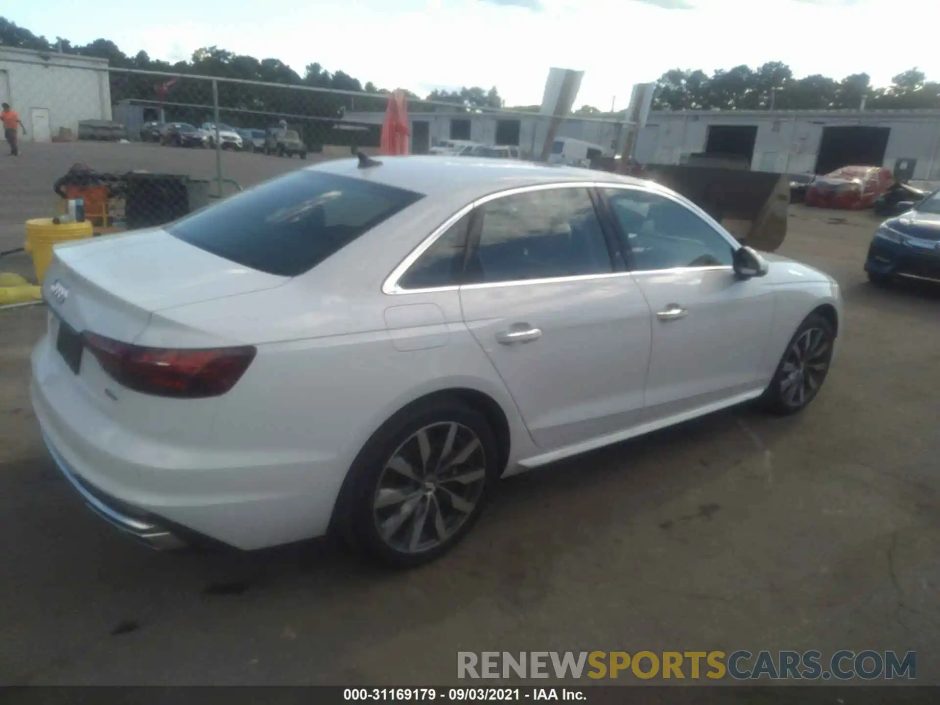 4 Фотография поврежденного автомобиля WAUBBAF40MA023150 AUDI A4 SEDAN 2021