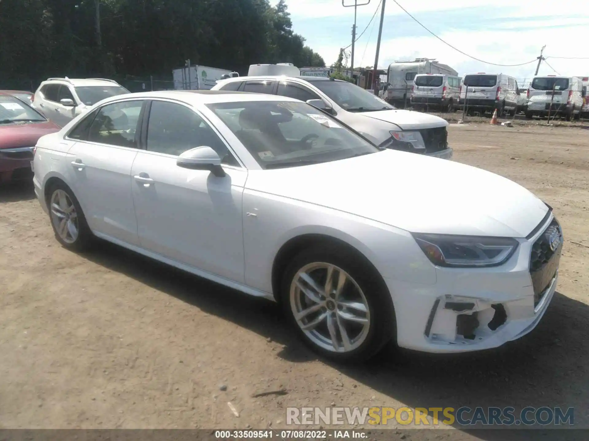 1 Photograph of a damaged car WAUDAAF45MA060321 AUDI A4 SEDAN 2021