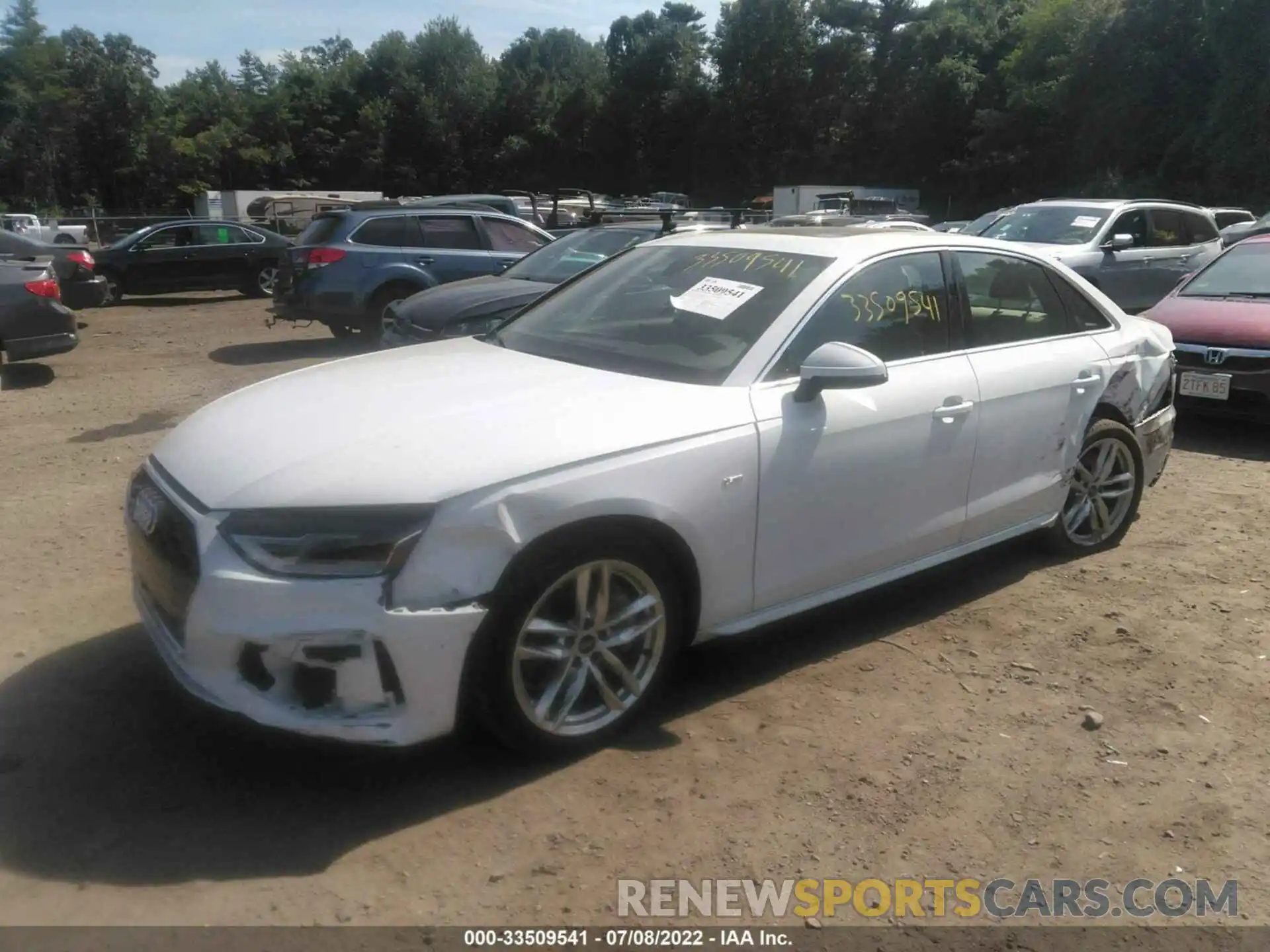 2 Photograph of a damaged car WAUDAAF45MA060321 AUDI A4 SEDAN 2021