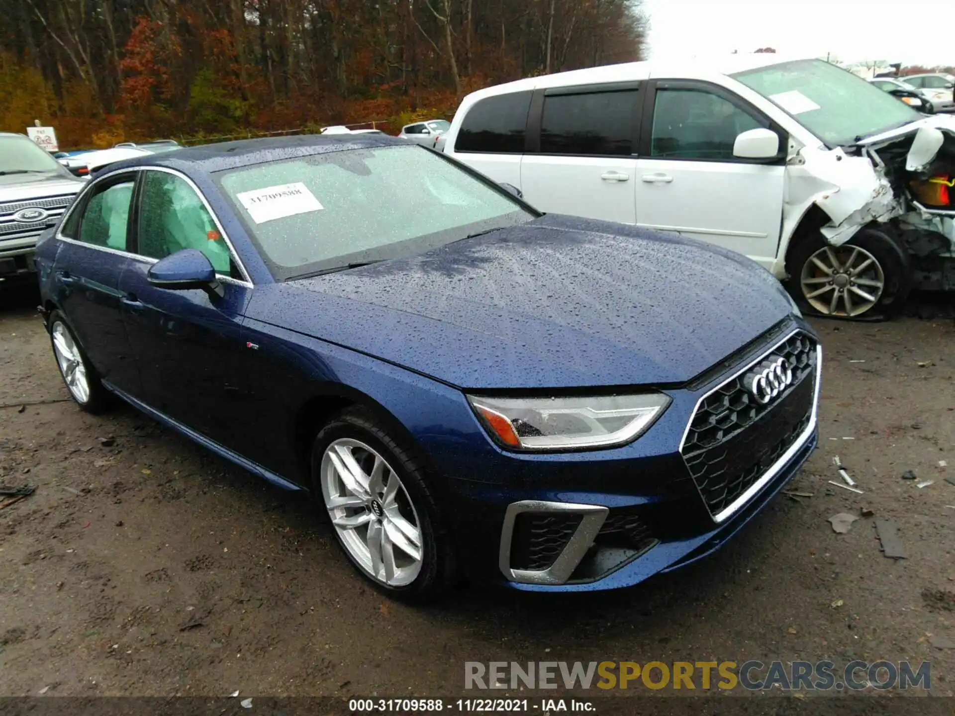 1 Photograph of a damaged car WAUDAAF45MN003612 AUDI A4 SEDAN 2021