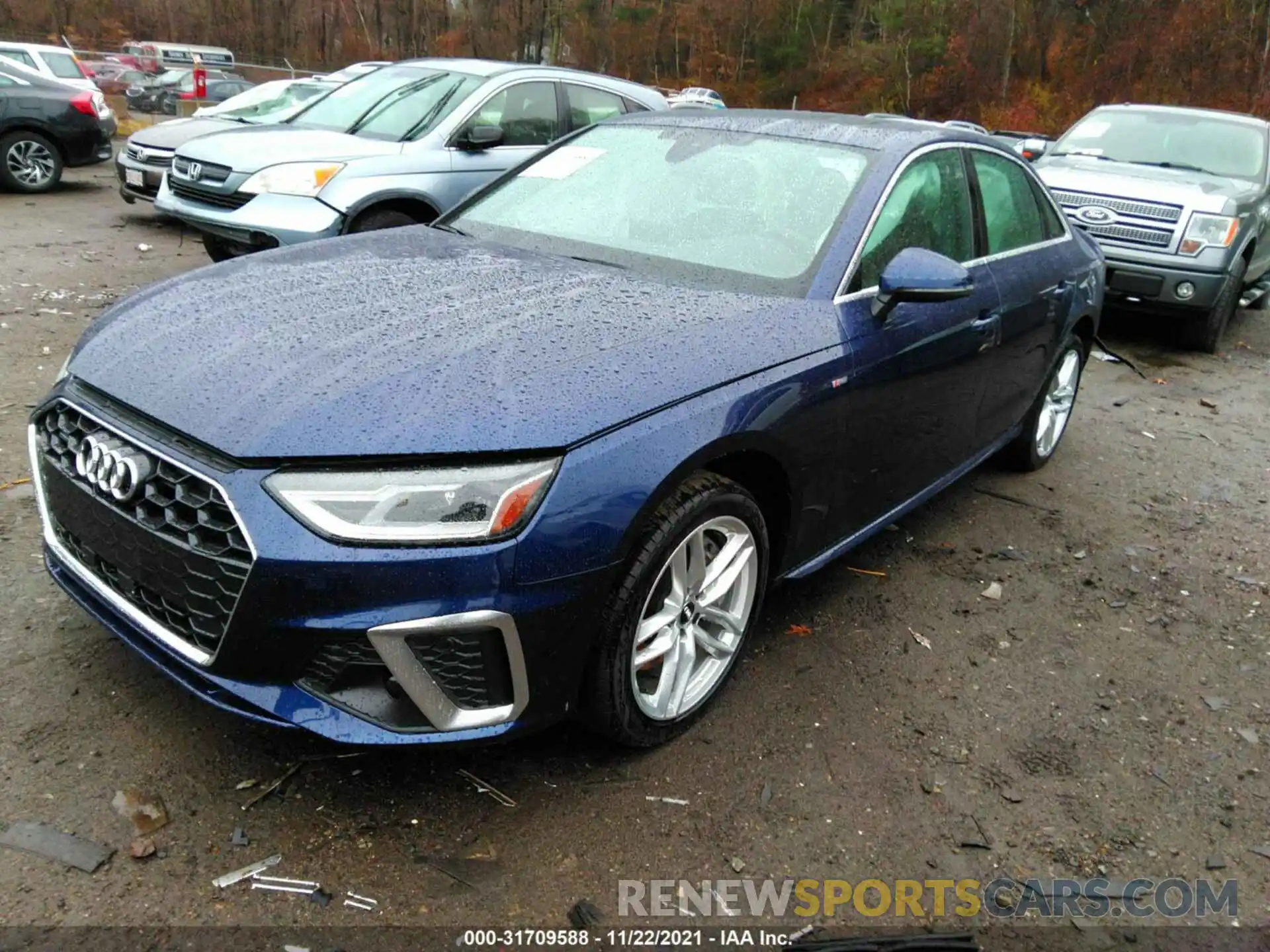 2 Photograph of a damaged car WAUDAAF45MN003612 AUDI A4 SEDAN 2021