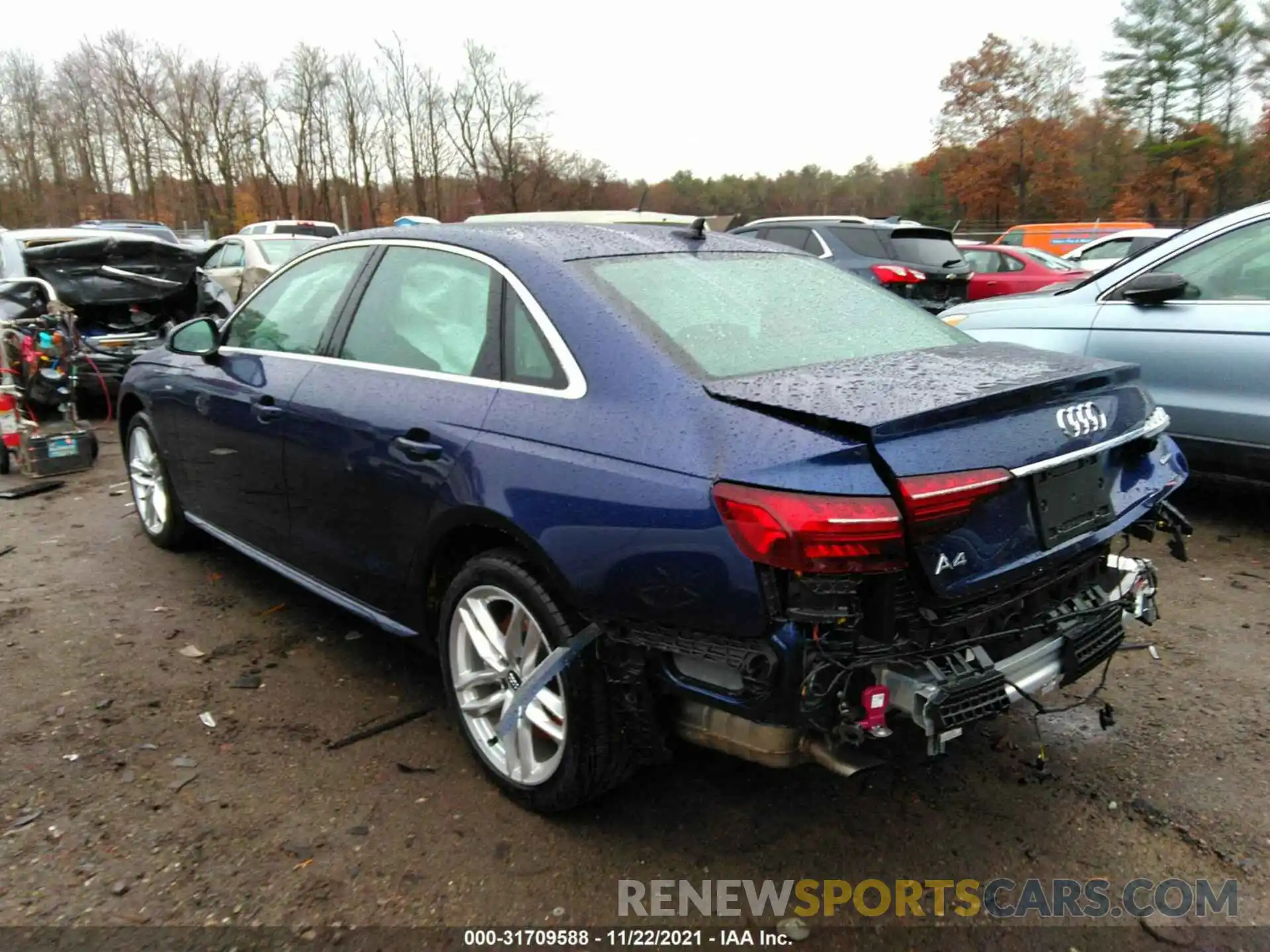 3 Photograph of a damaged car WAUDAAF45MN003612 AUDI A4 SEDAN 2021