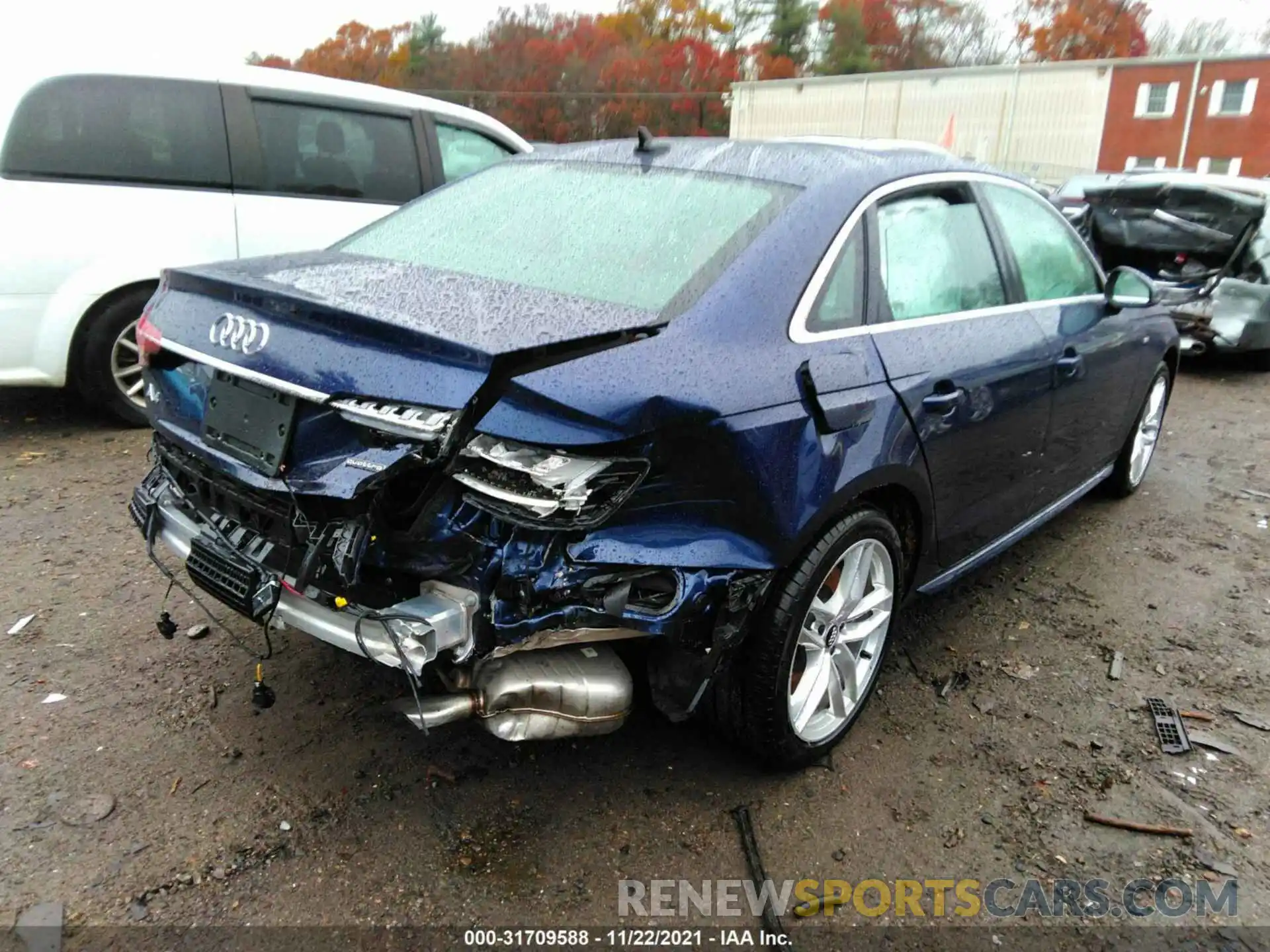 4 Photograph of a damaged car WAUDAAF45MN003612 AUDI A4 SEDAN 2021