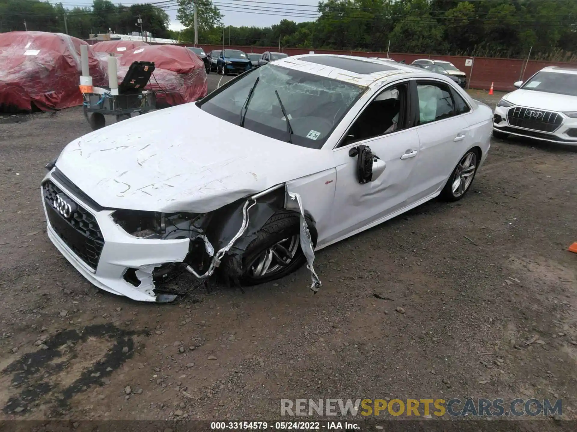 2 Photograph of a damaged car WAUDAAF46MN008561 AUDI A4 SEDAN 2021