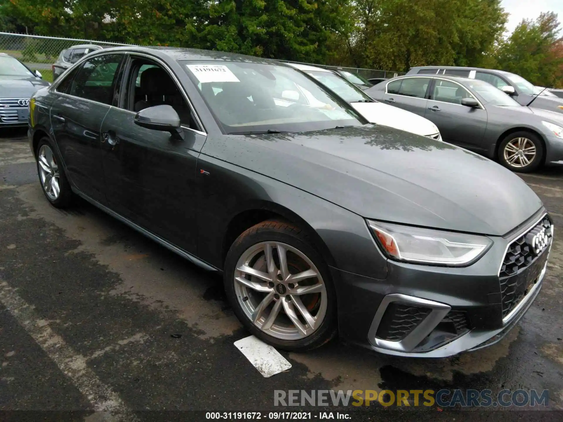 1 Photograph of a damaged car WAUDAAF49MA061570 AUDI A4 SEDAN 2021