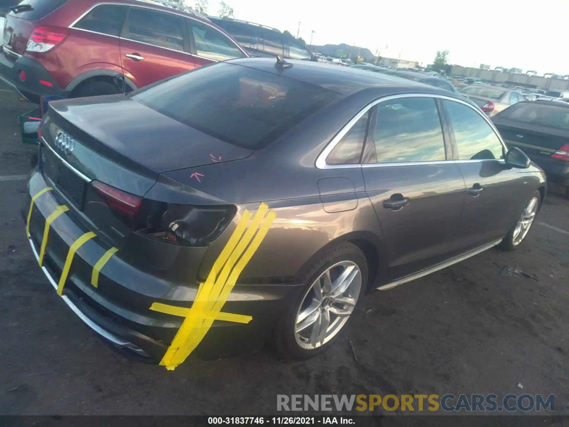 4 Photograph of a damaged car WAUDAAF49MN008473 AUDI A4 SEDAN 2021