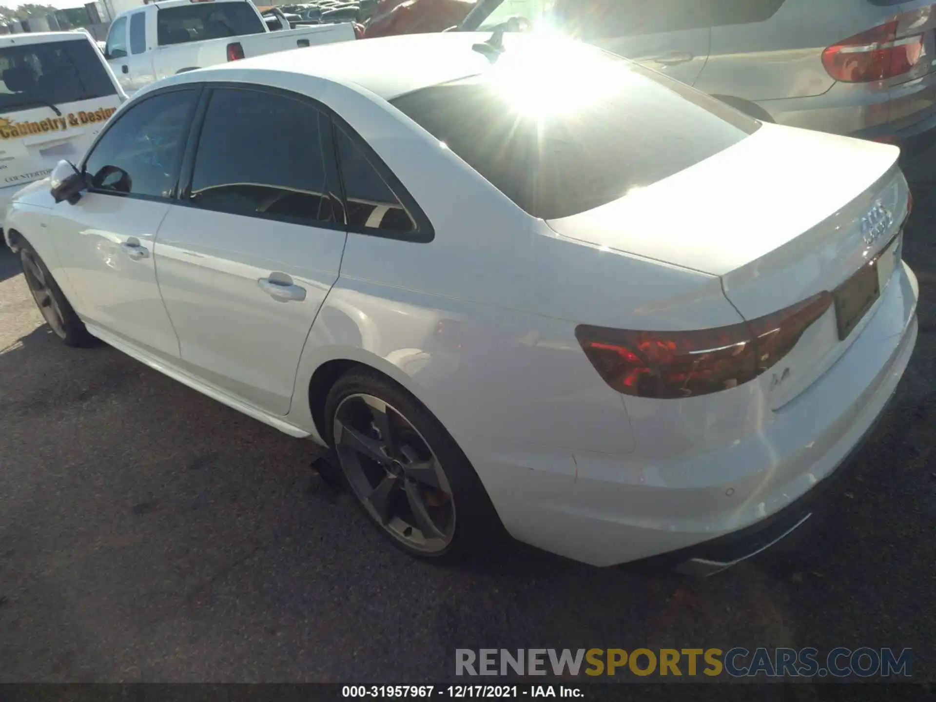 3 Photograph of a damaged car WAUEAAF40MN010293 AUDI A4 SEDAN 2021