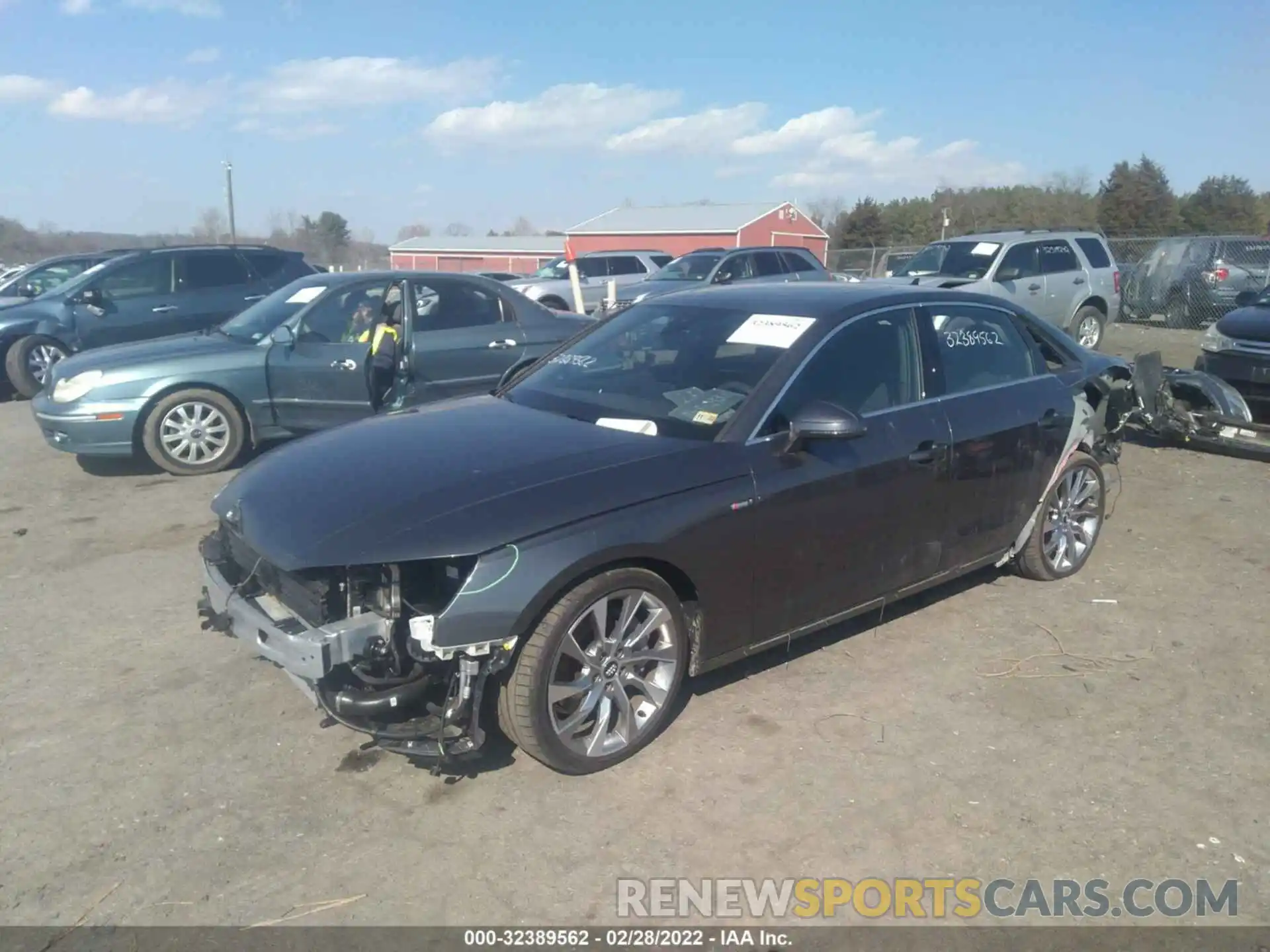 2 Фотография поврежденного автомобиля WAUEAAF45MA013813 AUDI A4 SEDAN 2021