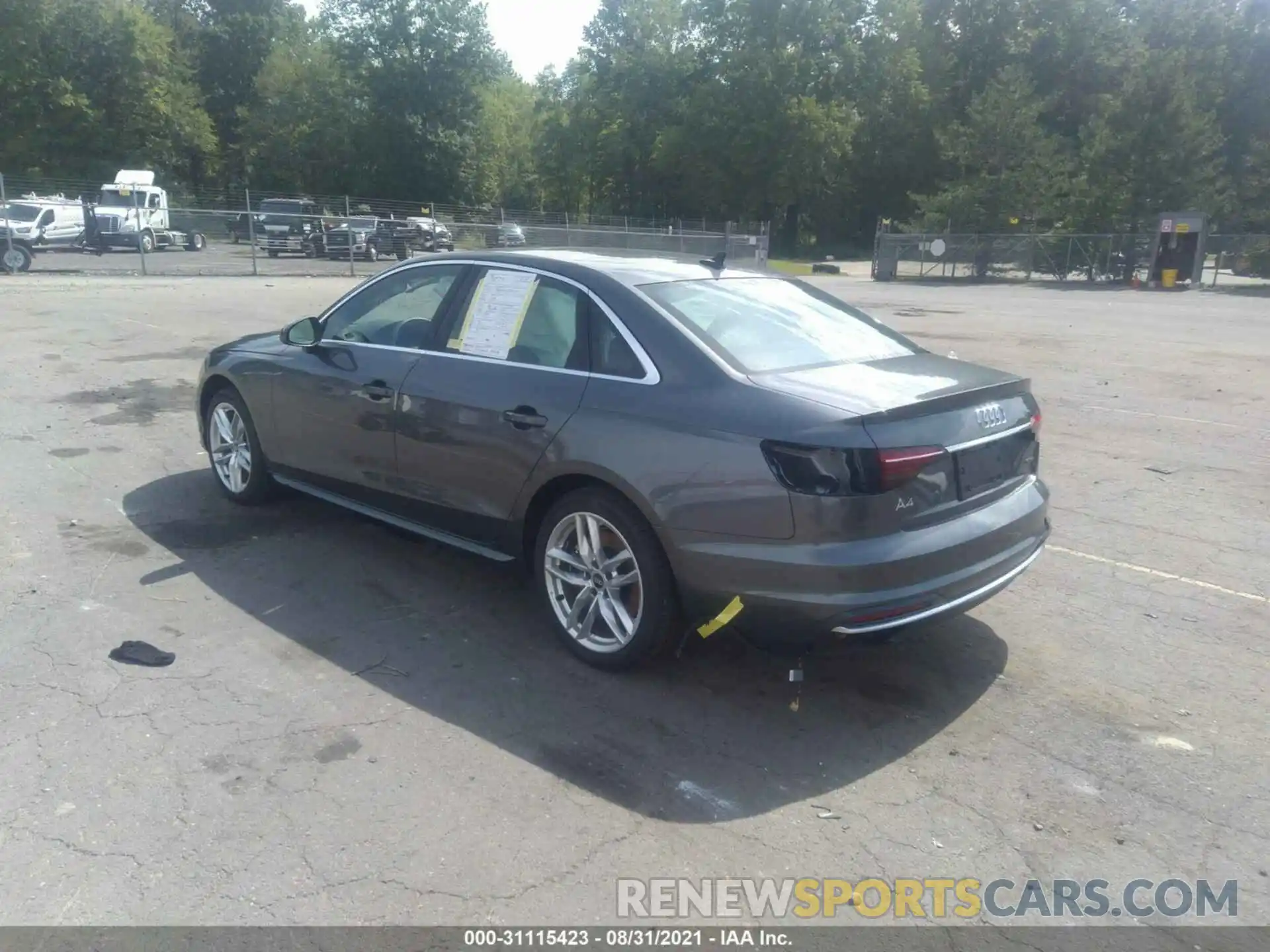 3 Фотография поврежденного автомобиля WAUEAAF45MA038615 AUDI A4 SEDAN 2021