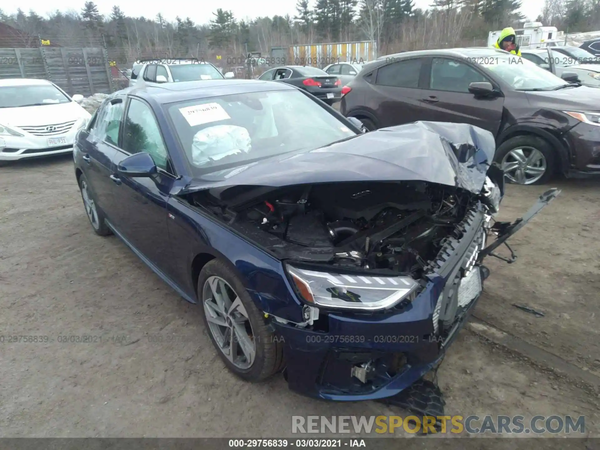 1 Photograph of a damaged car WAUEAAF46MN007009 AUDI A4 SEDAN 2021