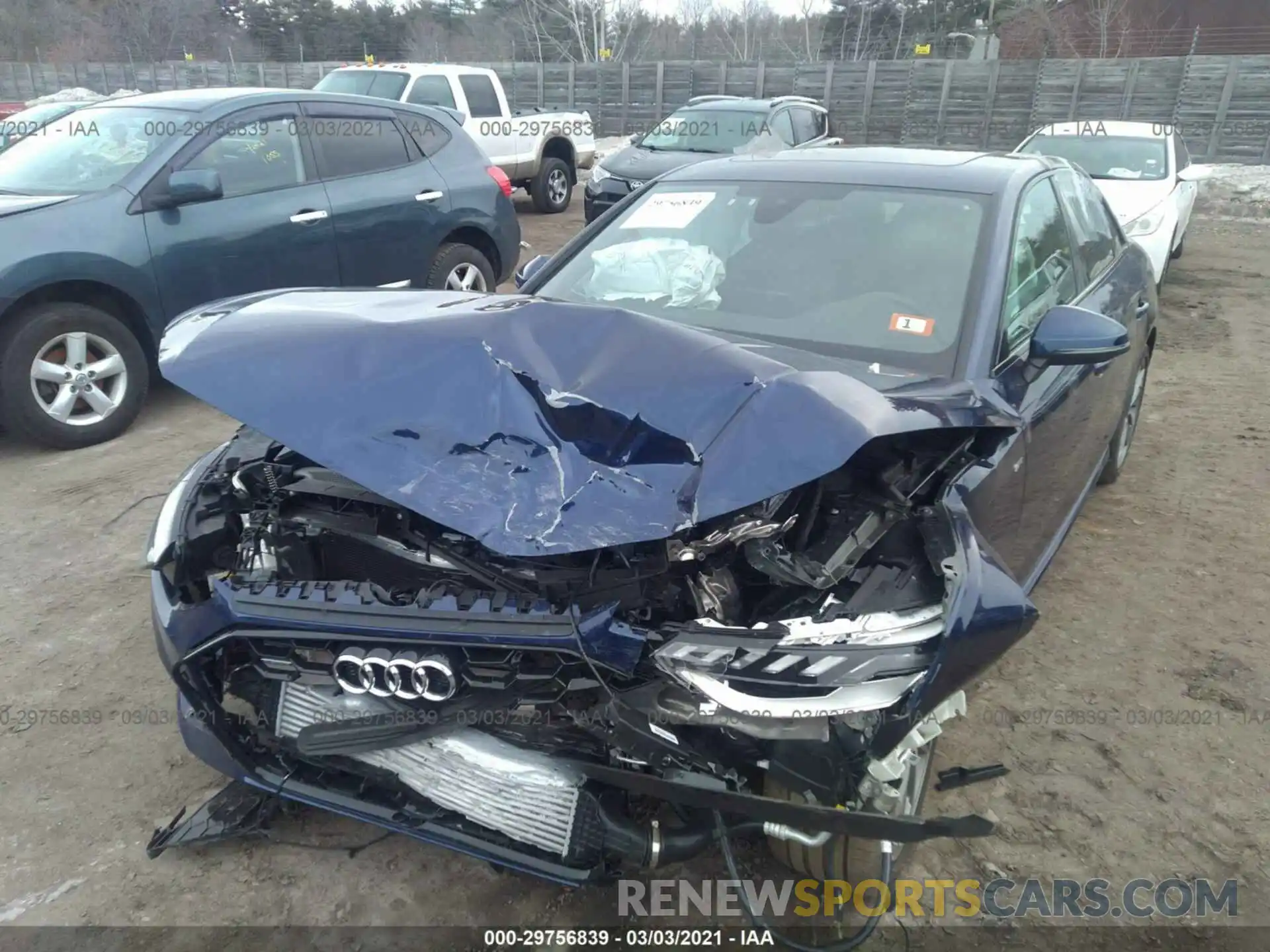 2 Photograph of a damaged car WAUEAAF46MN007009 AUDI A4 SEDAN 2021