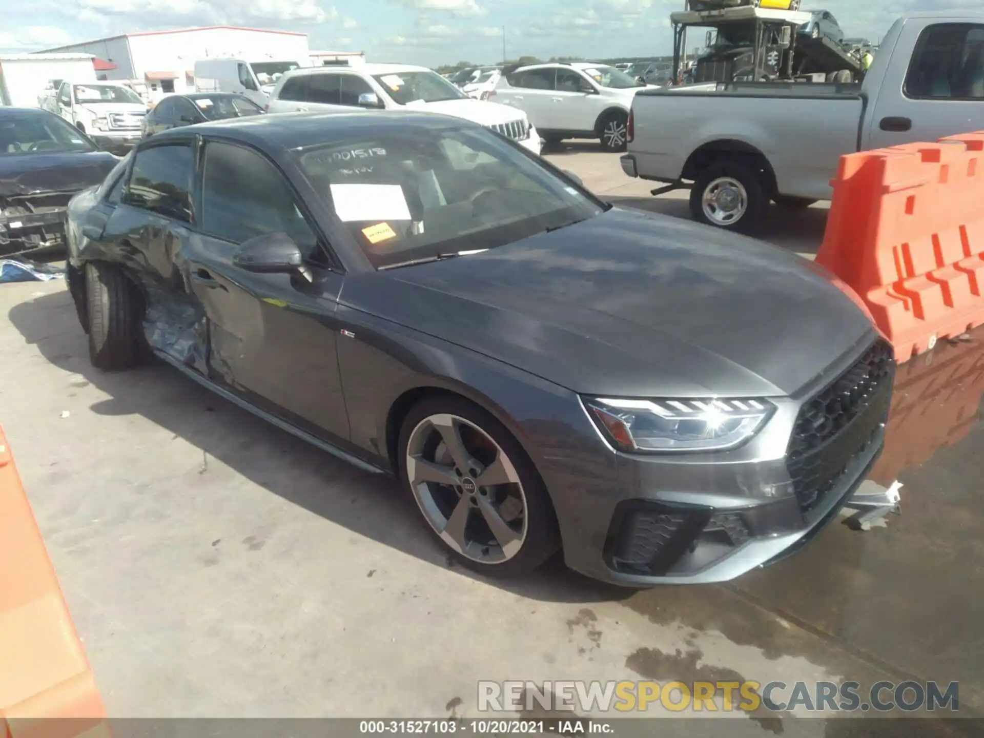 1 Photograph of a damaged car WAUEAAF46MN012260 AUDI A4 SEDAN 2021