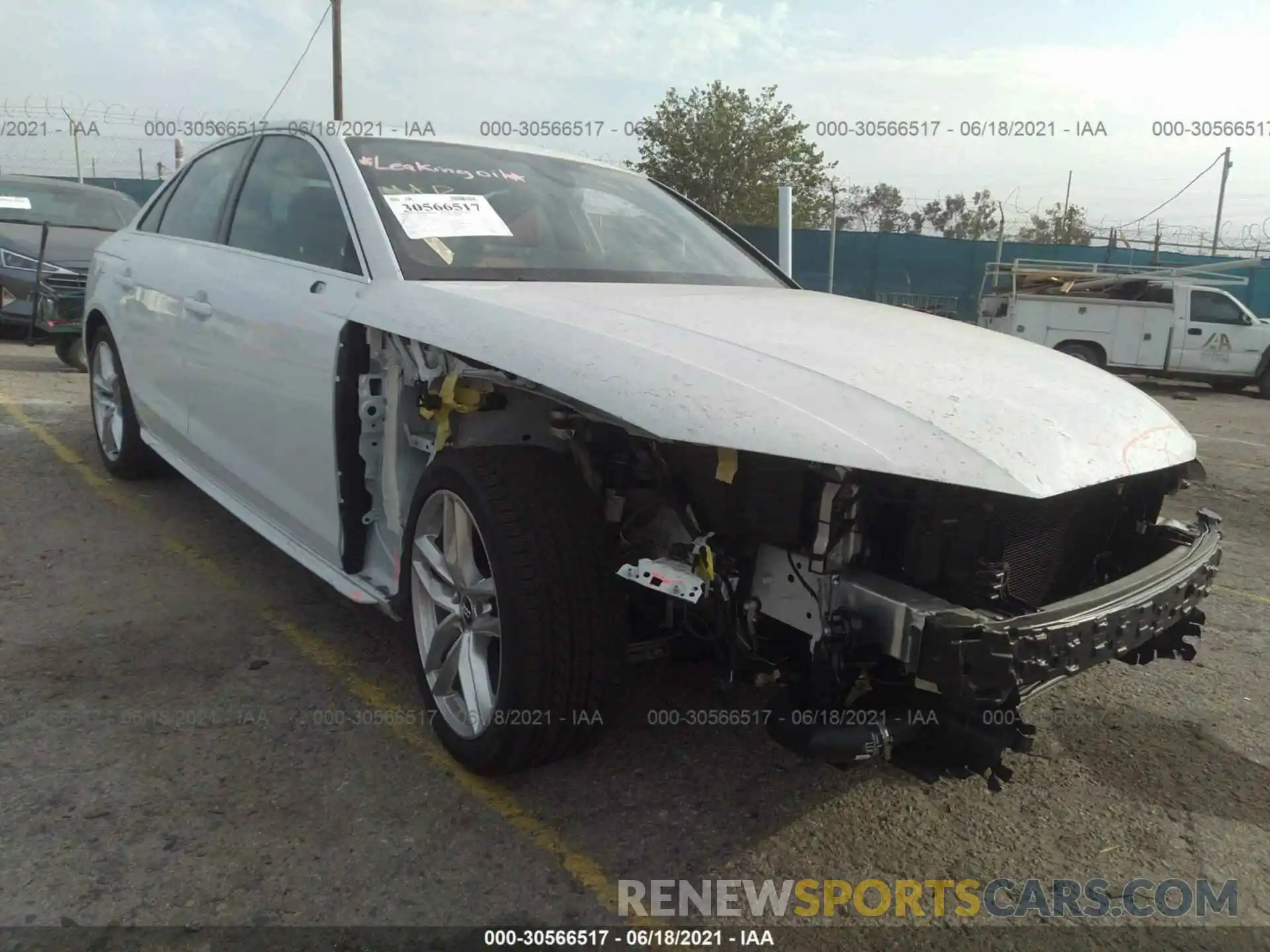 1 Photograph of a damaged car WAUEAAF47MA016549 AUDI A4 SEDAN 2021