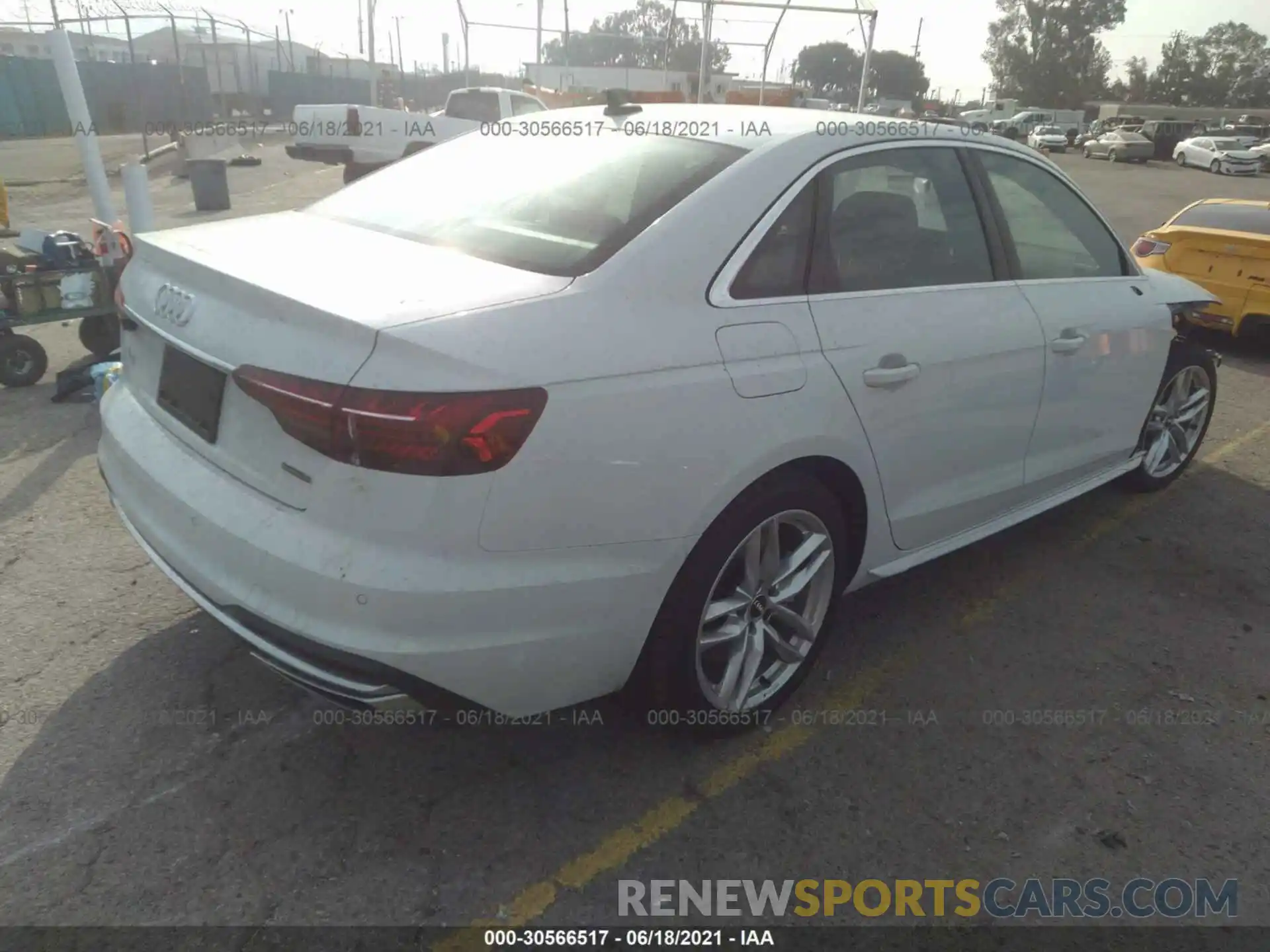 4 Photograph of a damaged car WAUEAAF47MA016549 AUDI A4 SEDAN 2021