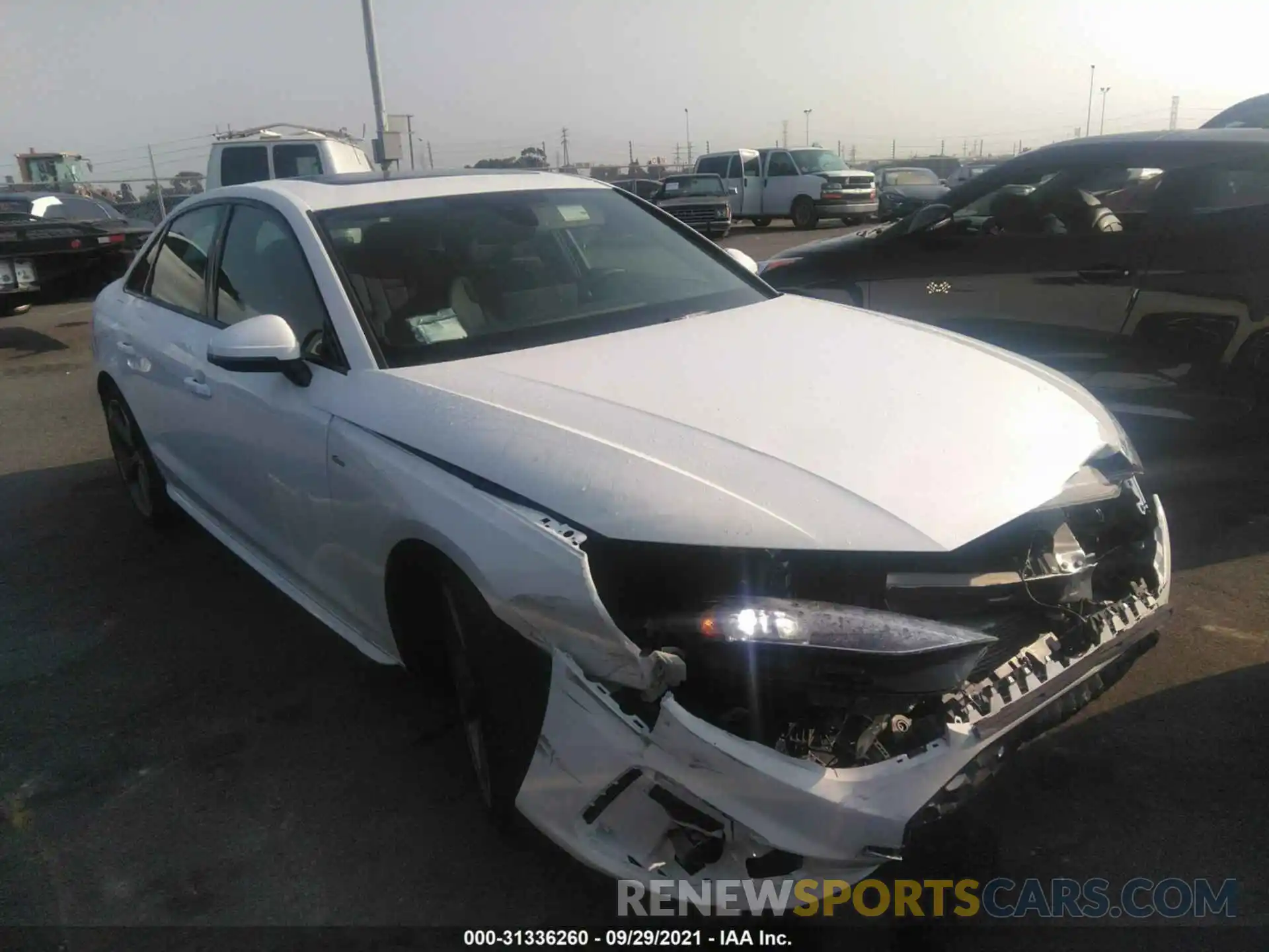 1 Photograph of a damaged car WAUEAAF47MA033061 AUDI A4 SEDAN 2021