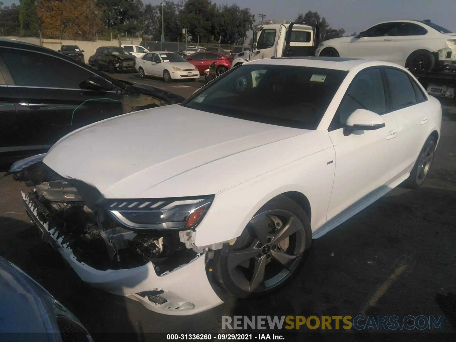 2 Photograph of a damaged car WAUEAAF47MA033061 AUDI A4 SEDAN 2021